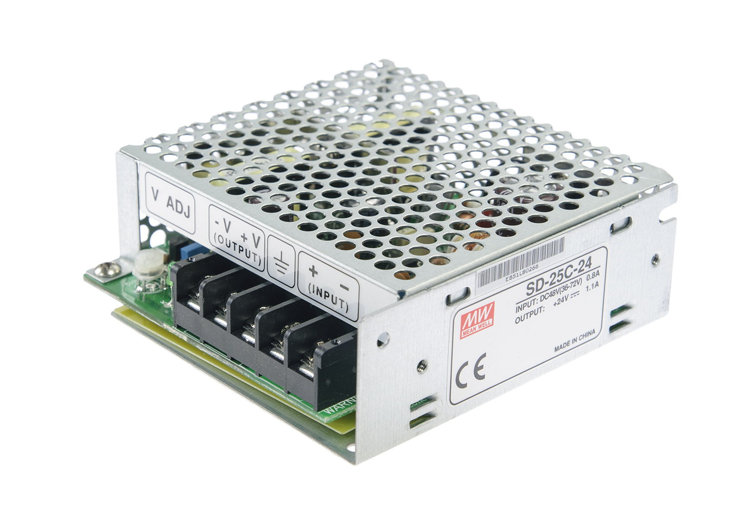 مبدل 48 به 24 ولت 1.1 آمپر مین ول مدل SD-25C-24
