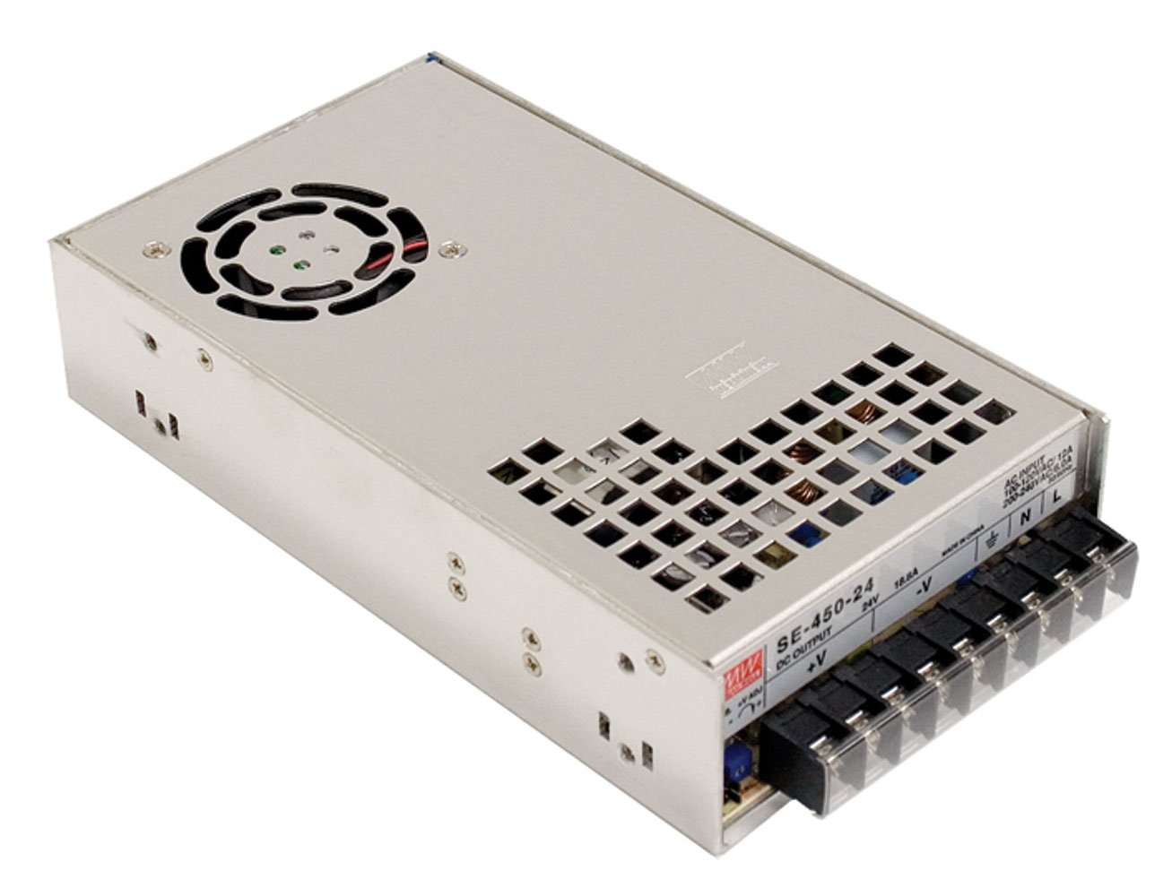 منبع تغذیه 24 ولت 18.8 آمپر مین ول مدل SE-450-24