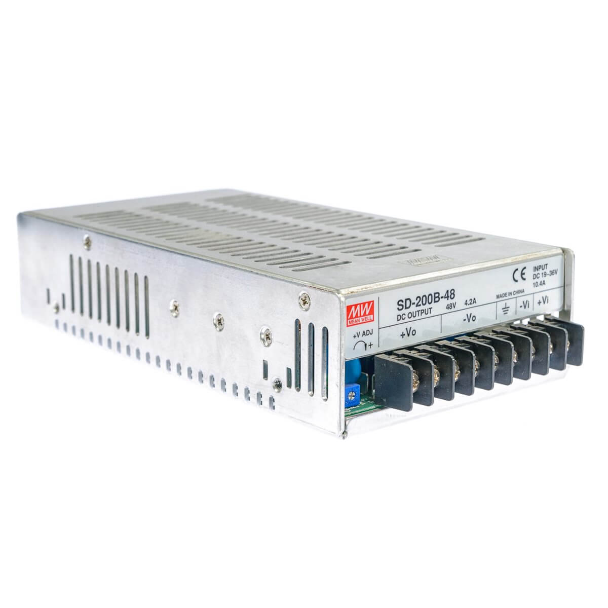 مبدل 24 به 48 ولت 4.2 آمپر مین ول مدل SD-200B-48
