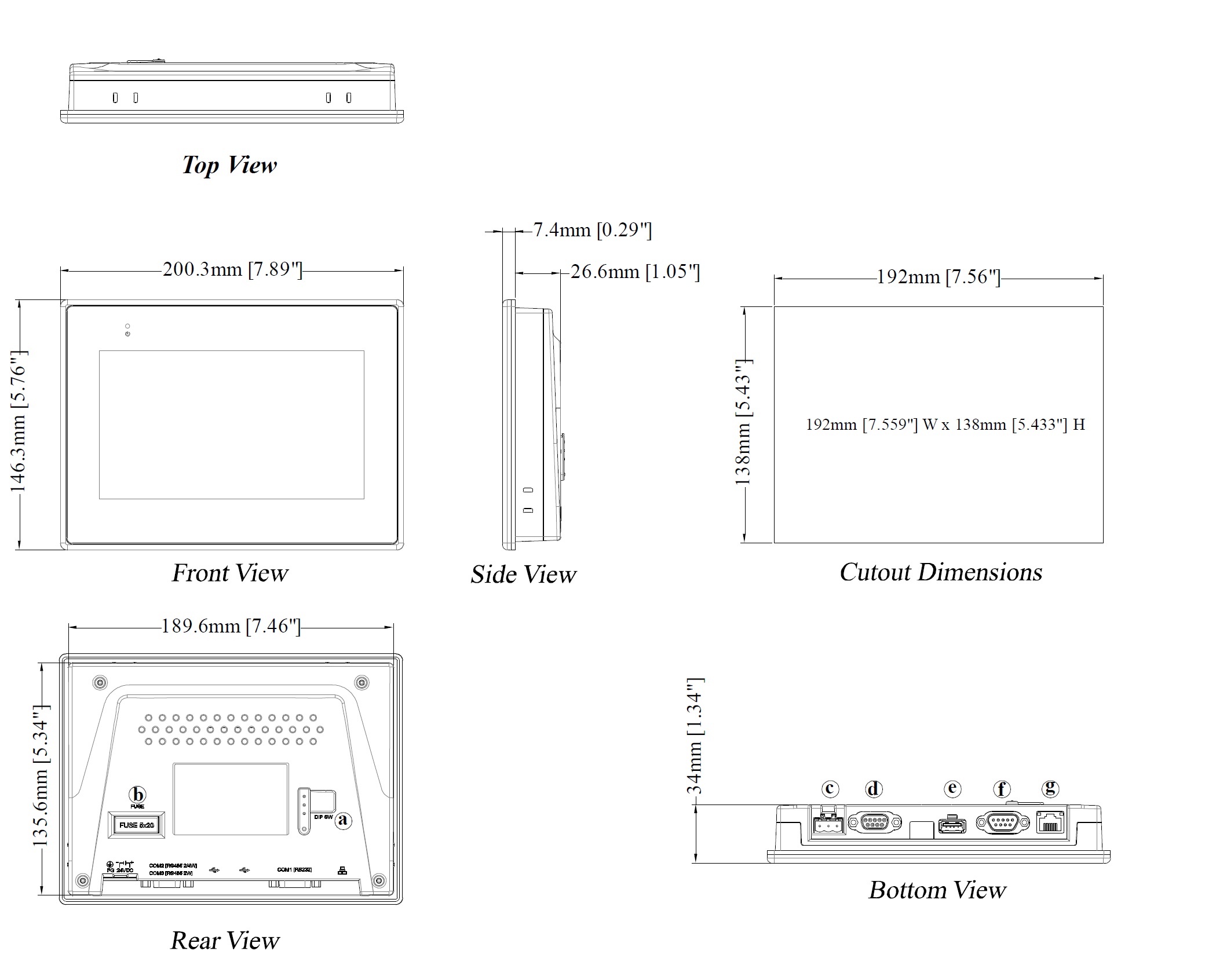پنل لمسی 7 اینچ WEINTEK HMI