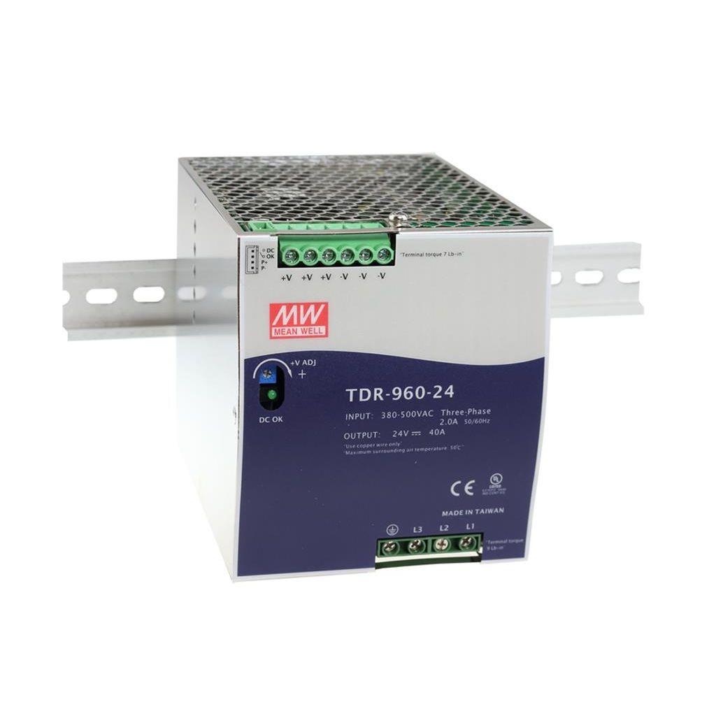 منبع تغذیه 24 ولت 40 آمپر مین ول مدل TDR-960-24 (سه فاز)