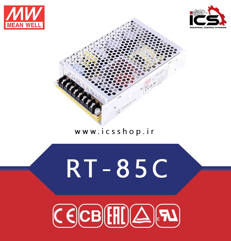 منبع تغذیه 3 خروجی با توان مجموع 87.5 وات مین ول مدل RT-85C