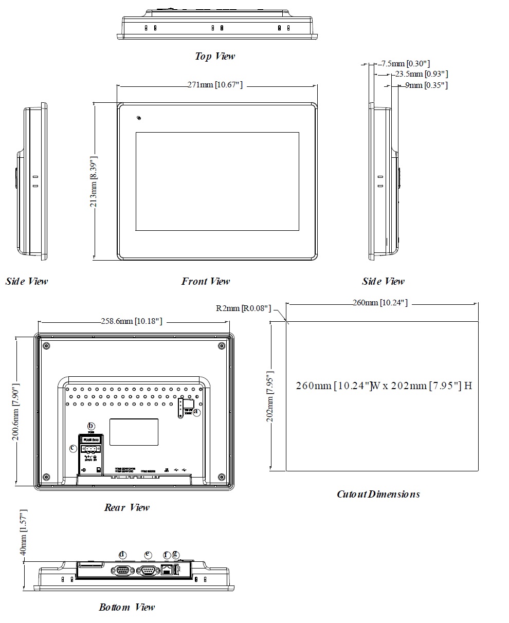 پنل لمسی 10.1 اینچ WEINTEK HMI