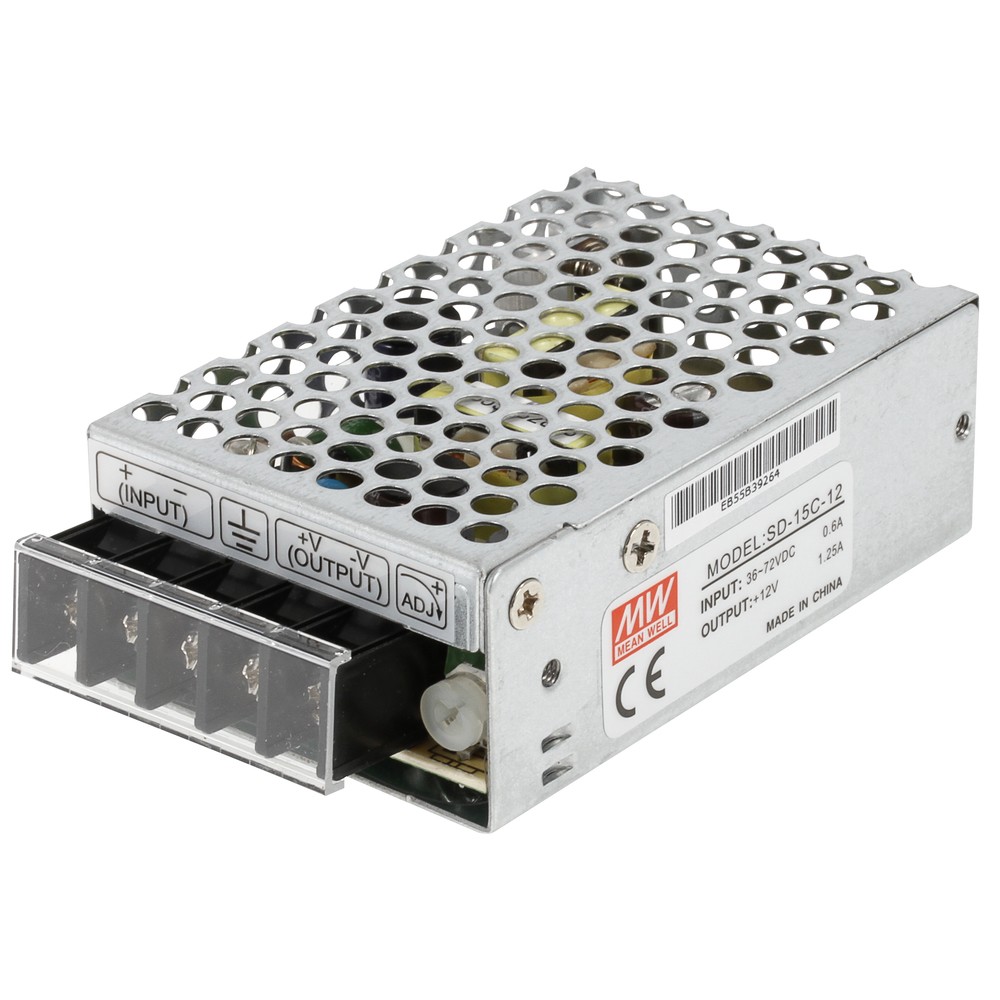 مبدل 48 به 12 ولت 1.25 آمپر مین ول مدل SD-15C-12